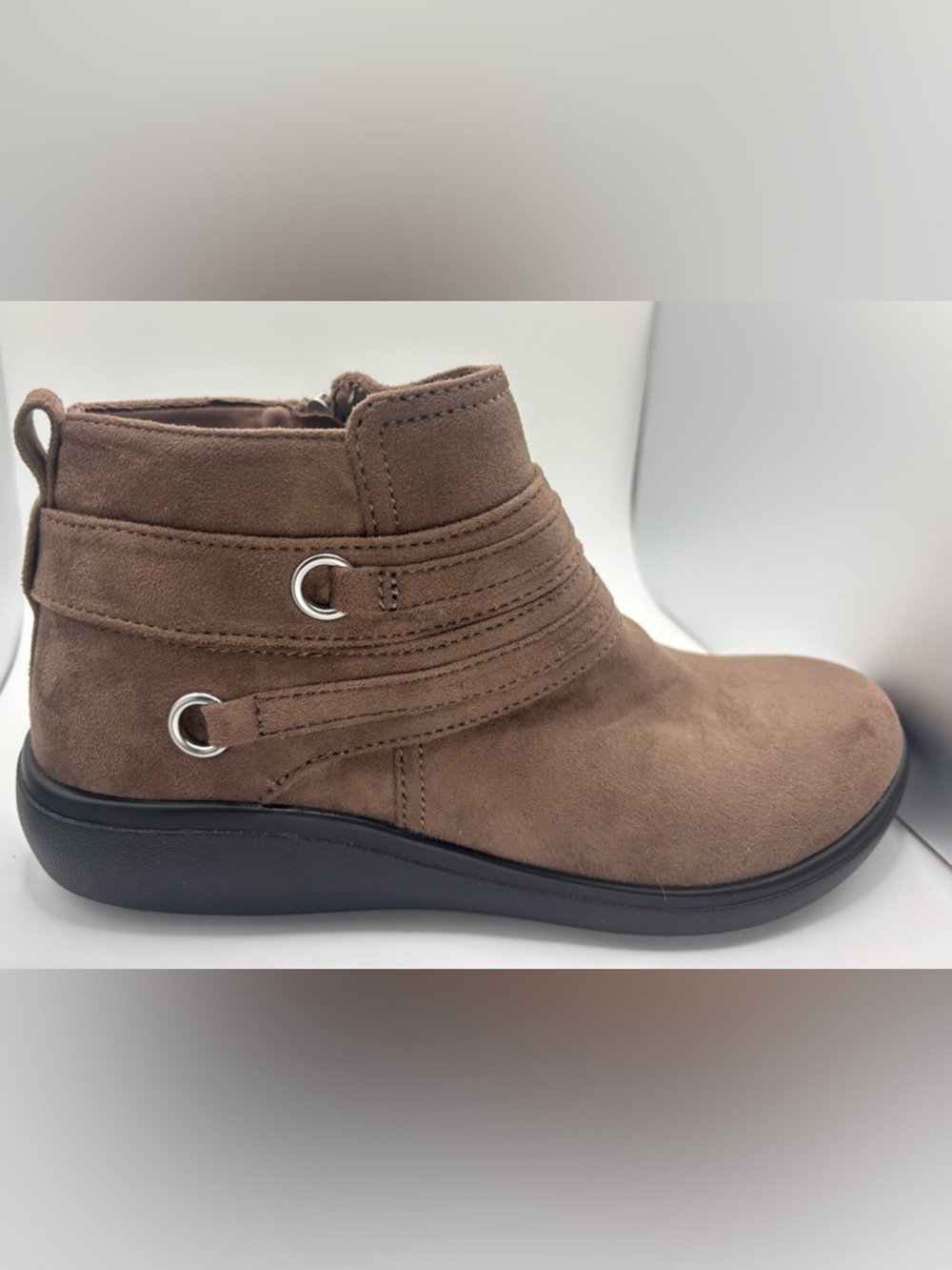 Life Stride Brave Women Zip Ankle Boots Mocha 7.5 - Picture 2 of 8